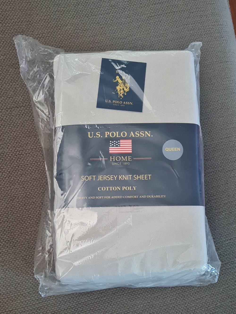 U.S. Polo Assn. Soft Jersey Knit Sheet Set – Gray